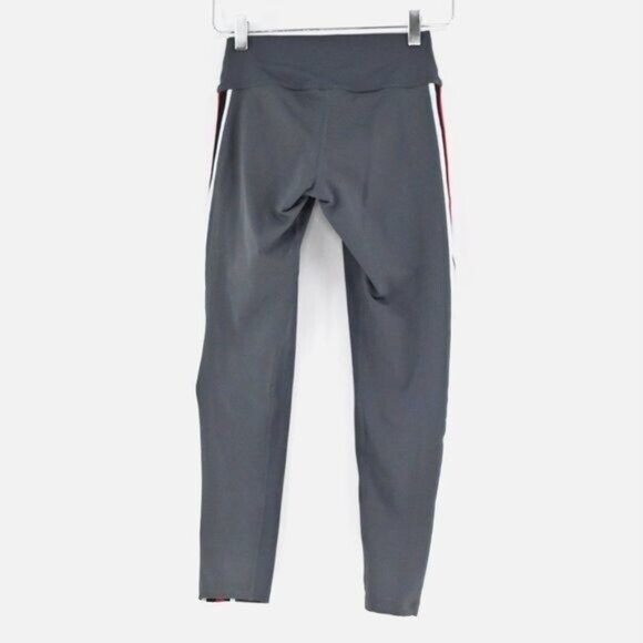 MINT LOVE Womens Grey Striped Compression Leggings Athletic Athleisure Sz Small - Picture 5 of 7